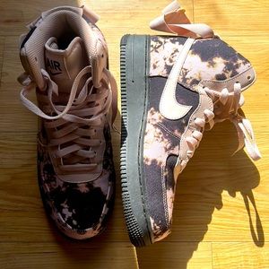 Tie dye Air Force ones